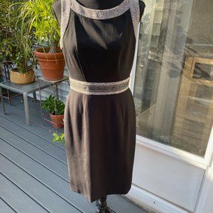 White house black market black knee length dress size 6